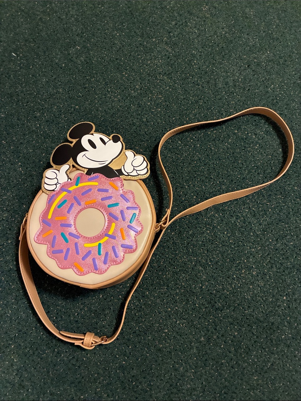Bioworld Disney Mickey Mouse Donut Crossbody Bag